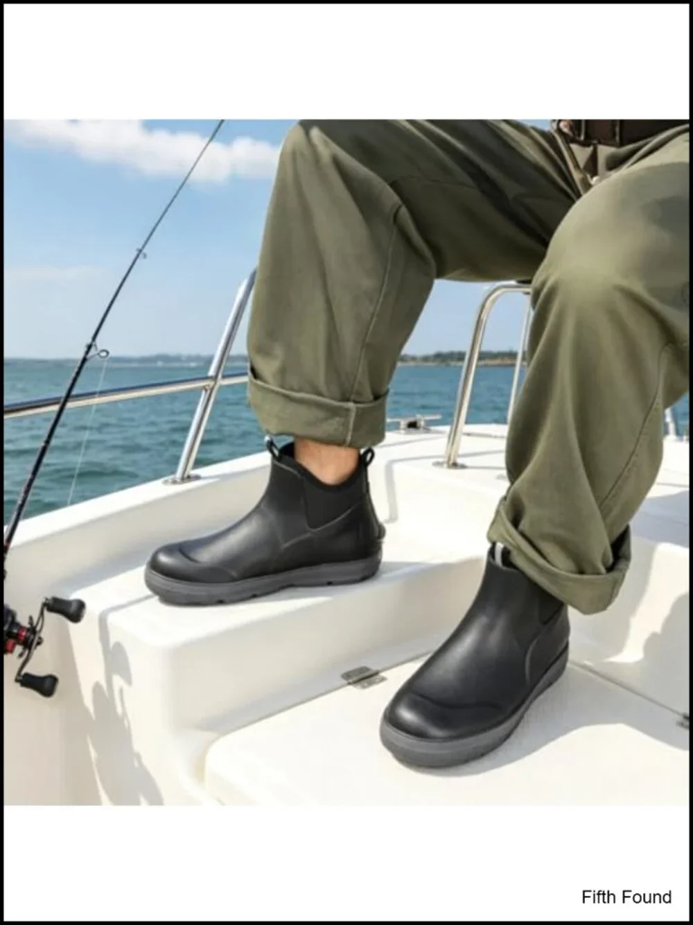 Waterproof Ankle Rain Boots with Anti-Slip Traction for Outdoor Work